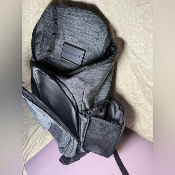 Men's Charcoal Backpack with Mesh Pocket - Picture 10 of 11